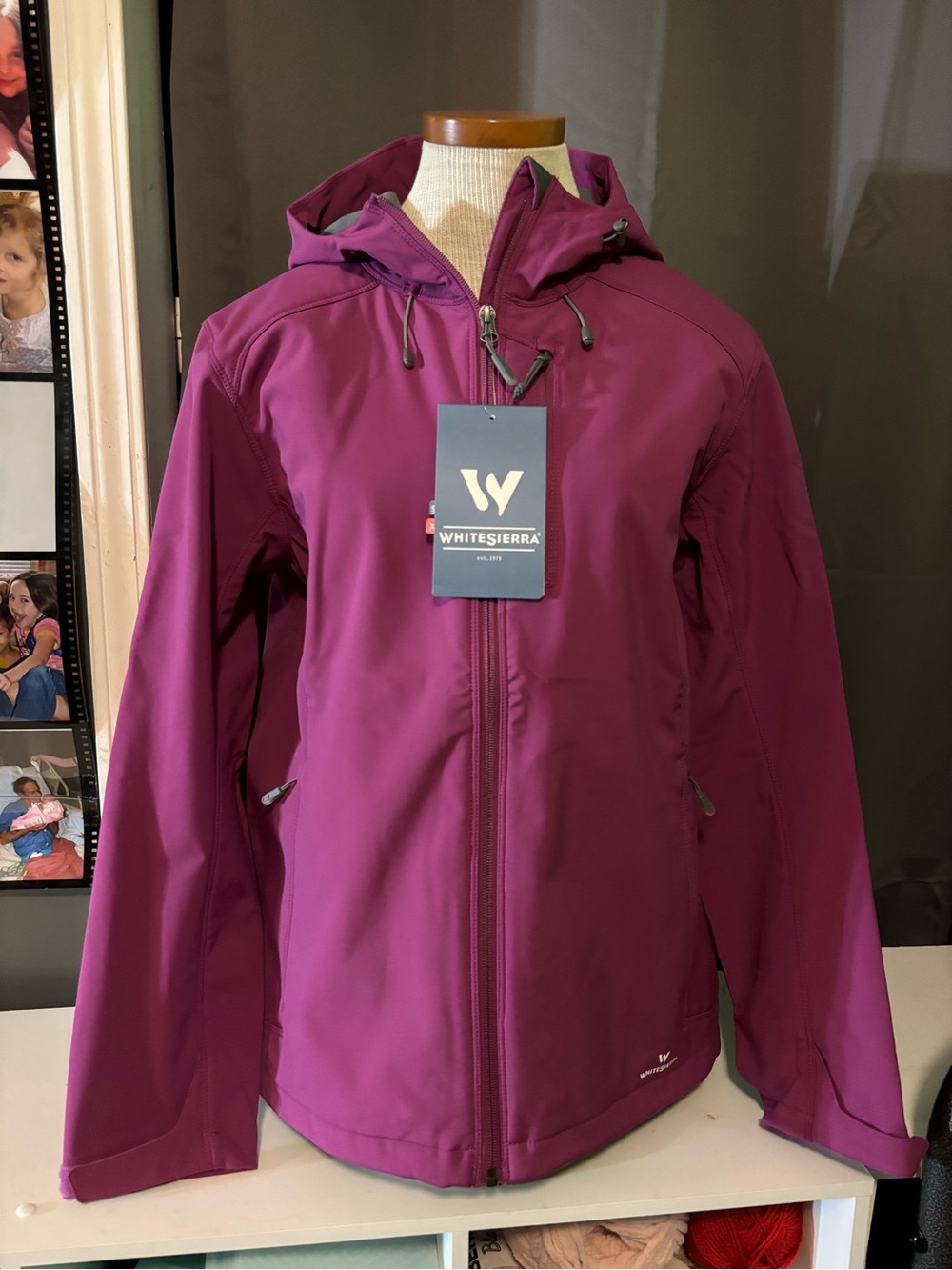 White Sierra Women's Hooded Softshell Jacket - Berry Plum